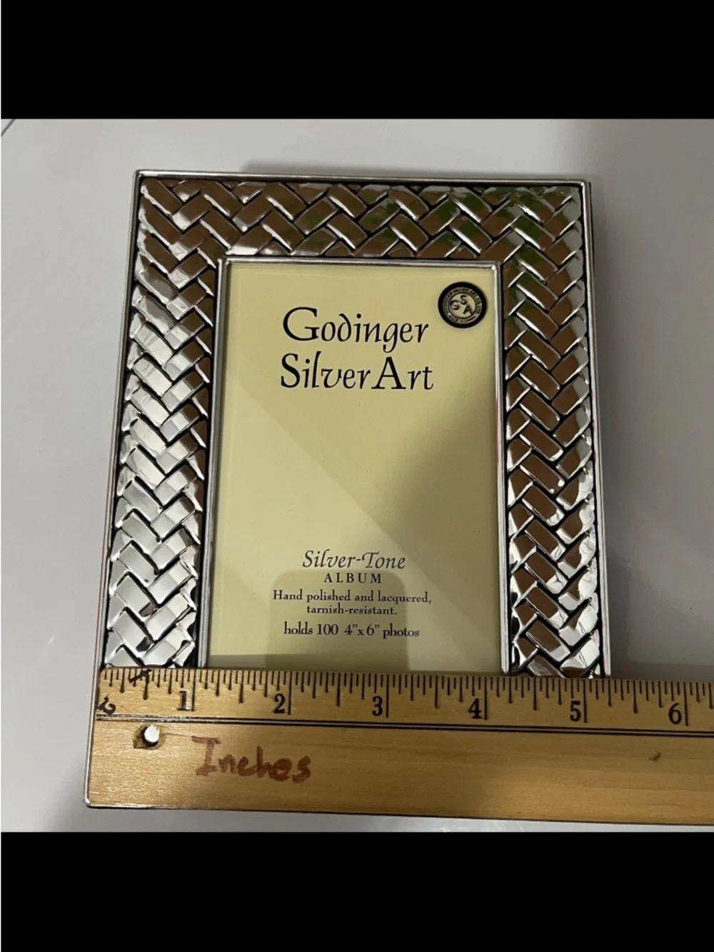 VTG Godinger Silver Art Co Silver-Tone Matching Photo Frame & Album - Set of 2